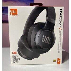 JBL Live 770NC Wireless Over-Ear Headphones Noise Cancelling Black NIB Bluetooth